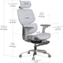 Крісло Mealux D2 Air Plus Grey (HF-D2 Plus M/G) фото 8