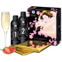 Гель для NURU-масажу Shunga Oriental Body-to-Body – Sparkling Strawberry Wine плюс простирадло