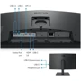 Монитор BenQ PD2706U Dark Grey (9H.LLJLB.QBE): Разъемы HDMI, DisplayPort, USB, USB Type-C
