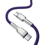 Кабель Baseus Cable USB-C to USB-C Cafule Metal 100W 1m Purple (CATJK-C05): Тип USB-C - USB-C