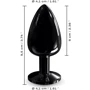 Металлическая анальная пробка с кристаллом Dorcel - Diamond Plug Black L