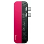 Адаптер Baseus Adapter Dual USB-C to 2xUSB-C + 2xUSB + HDM Red (CAHUB-TS09)
