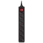 Сетевой фильтр REAL-EL RS-6 Protect M 3m, black (EL122300034)