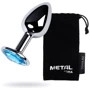 Анальная пробка с кристаллом Metal By Toyfa Gold anal plug topaz