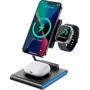 Зарядное устройство WIWU Wireless Charger Magnetic 15W Black (Wi-W023) for iPhone 16 I 15 I 14 I 13 I 12 series, Apple Watch and Apple AirPods