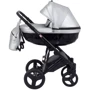 Коляска 2 в 1 Bair Crystal 100% кожа BC-31 серебро перламутр — черный (624452): Возможность установки люльки есть
