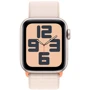 Apple Watch SE 2 2023 40mm GPS Starlight Aluminum Case with Starlight Sport Loop (MR9W3) UA: Материал плетеный нейлон бежевого цвета