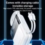 Зовнішній акумулятор WK Wekome Power Bank 10000mAh Super Charging PD20W+22.5W White+Clear (WP-309): Особливості противоударные, С дисплеем, Встроенный кабель, быстрая зарядка