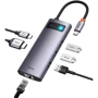 Адаптер Baseus Adapter USB-C to 3xUSB3.0+HDMI+RJ45+USB-C Gray (CAHUB-CW0G): Колір серый