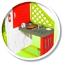 Дом для друзей Smoby Toys с летней кухней дверным звонком и столиком (810202) фото 4