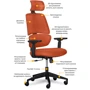 Офисное кресло Mealux Leo Air Orange (Y-543 KBY) фото 7