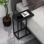 Журнальный столик Costway Vittsjo приставной в стиле Loft черный (5903332062466)