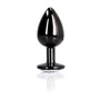Металлическая анальная пробка Ouch! Heart Gem Gunmetal - Diamond, М