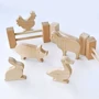 Деревянный игровой набор Igroteco Фигурки животных 17 деталей (900521)