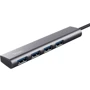 Адаптер Trust Adapter Halyx USB to 4xUSB Grey (24947_TRUST): Колір серый