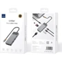 Адаптер WIWU Adapter Linker A721HD 7in1 USB-C to USB-C+2xUSB3.1+HDMI+SD/MicroSD+PD Grey фото 5