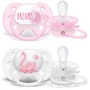 Пустышка Philips AVENT Ultra Soft для девочек 0-6 мес 2 шт (SCF222/02)