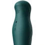 Смартвибратор-пульсатор Zalo — King Turquoise Green, кристалл Swarovski