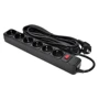 Сетевой фильтр Patron 5.0 m, 3 x 1.5 mm2 (SP-1655) 6 розеток BLACK (EXT-PN-SP-1665)