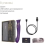 Вибратор с подогревом ZALO Queen Twilight Purple, пульсирующая жемчужина, кристалл Swarovski
