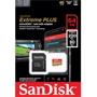 Карта памяти SanDisk 64GB microSD Class 10 UHS-I U3 V30 A2 Extreme PLUS + adapter (SDSQXBU-064G-GN6MA): Класс карты V30, U3, UHS-I, Class 10