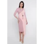 Платье FashionUp PL-1753B 44 розовое повседневное удлиненное миди