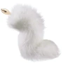 Анальная пробка LOCKINK Sevanda White Fox-Tail Anal Rose-shape Plug