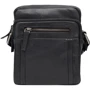 Мужская сумка через плечо Ricco Grande черная (1FSL-931-black): Фактура Матовая, Зернистая