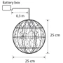 Шар декоративний серебристый, диам 25 см, 30led Luca: Вид Шарики