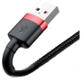 Кабель Baseus USB Cable to Lightning 2.4A 50cm Red/Black (CALKLF-A19): Длина 0.5 м