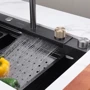 Кухонная мойка Lefton Single Bowl Workstation Kitchen Sink Set with Waterfall Faucet-KS2203: Тип монтажа Под столешницу
