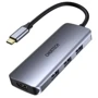 Адаптер Choetech Adapter 7-in-1 USB-C to USB-C+3xUSB3.0+HDMI+SD Black (HUB-M19)