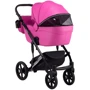 Коляска 2 в 1 Bair Polo (Silver) кожа 100% 30S малиновый: Материал колес резина