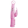 Вибромассажер 4Play Deluxe Slim Rabbit Vibe, 14x3.2 см, розовый