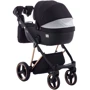 Универсальная коляска 2 в 1 Adamex Mimi Polar (Pink Gold) BR603 черный (люрекс) - черная кожа: Пол ребенка мальчик, девочка