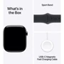 Apple Watch Series 10 46mm GPS + Cellular Slate Titanium Case with Black Sport Band - M/L (MWYE3)