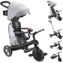 Велосипед детский Globber Explorer Trike 4в1 Deluxe Play черно-серый (636-120): Рекомендуемый возраст от 10 месяцев