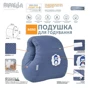 Подушка Papaella Mini Горошек для кормления, синий, 30х28х30 см (8-31999)