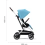 Прогулянковий візок Cybex Eezy S Twist+ 2 SLV B Moon Black з бампером (522001087): Ширина шасі 45