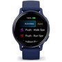 Смарт-часы Garmin Vivoactive 5 Metallic Navy Aluminium Bezel with Navy Case and Silicone Band (010-02862-12): Особенности Бесконтактная оплата, Компас, С большой автономностью, Водонепроницаемые, Металлический корпус