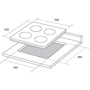 Варочная поверхность газовая Borgio 6272-18 FFD (Black Glass): Расположение панели Фронтальное