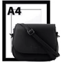 Женская сумка почтальонка Valiria Fashion черная (5DETAA6128-black): Фактура Матовая, Гладкая