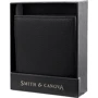 Чоловіче портмоне Smith & Canova чорне (FUL90013-black-tan): Матеріал Натуральна шкіра