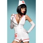 Эротический костюм Obsessive Emergency dress со стетоскопом, S/M