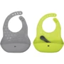 Набор нагрудников силиконовых Bbluv Pоket 2 шт Lime Grey (B0183-L)