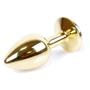 Анальная пробка с кристаллом BOSS of TOYS Boss Series - Jewellery Gold PLUG Black S, BS6400020