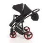 Универсальная коляска 2 в 1 Junama Diamond S-line 01, черный с красным (JD-SL-01): Количество блоков 1