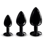 Металлическая анальная пробка с кристаллом Dorcel - Diamond Plug Black S