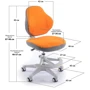 Дитяче крісло ErgoKids Mio Classic Orange (арт.Y-405 OR): Max висота сидіння, см 57