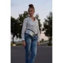 Женская поясная сумка Sambag Tirso MSS серебристая (80113003): Застежка Молния